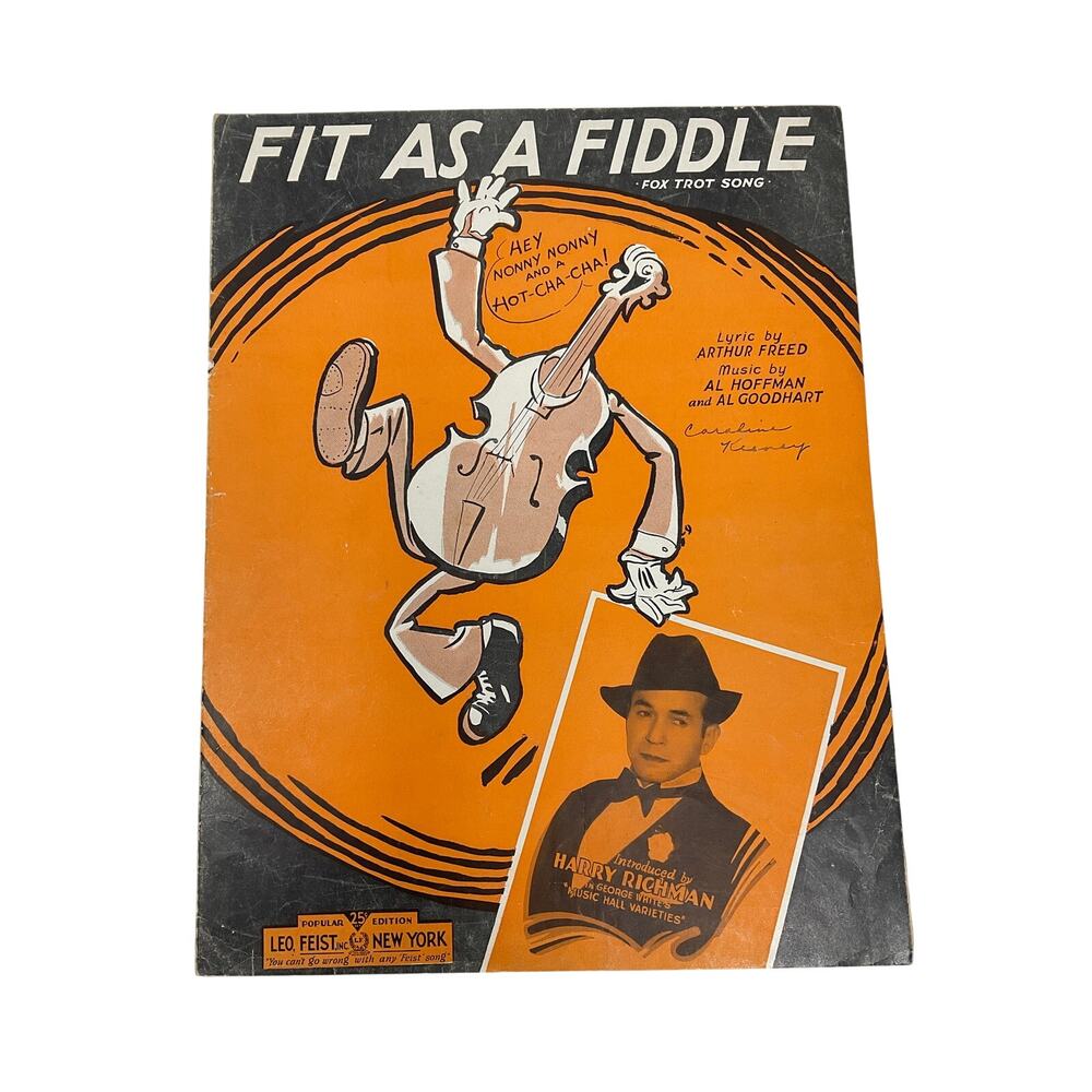 Fit As‎ A Fiddle Fox Trot Song Sheet Music Harry Richman Freed Hoffman Goodhart